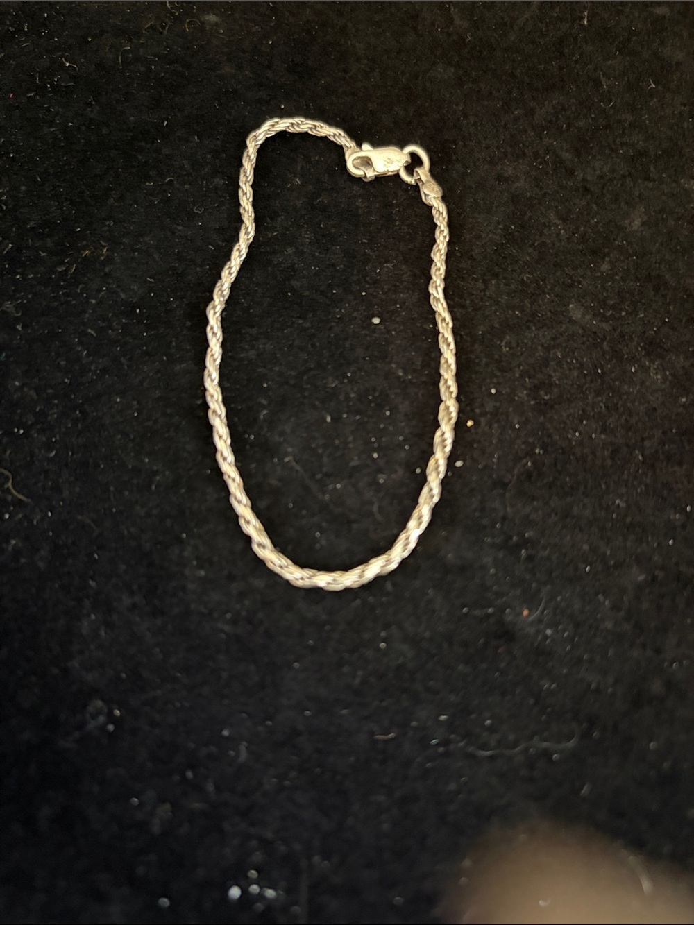 Sterling Silver Rope Chain Bracelet - Silver